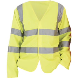 Yoko - Gilet à manches longues haute visibilité - Homme (Lot de 2) (Jaune Haute Visibilité)