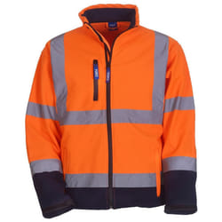 Yoko - Veste haute visibilité - Homme (Lot de 2) (Orange fluo/Bleu marine)