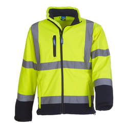 Yoko - Veste haute visibilité - Homme (Lot de 2) (Jaune fluo/Bleu marine)