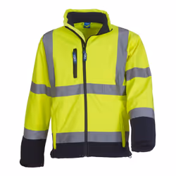 Yoko - Veste haute visibilité - Homme (Lot de 2) (Jaune fluo/Bleu marine)