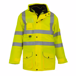 Yoko - Veste multifonction haute visibilité imperméable - Unisexe (Lot de 2) (Jaune haute visibilité)
