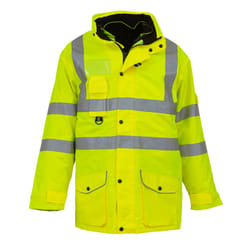 Yoko - Veste multifonction haute visibilité imperméable - Unisexe (Lot de 2) (Jaune haute visibilité)
