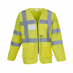 Yoko Executive - Veste de sécurité haute visibilité à manches longues - Homme (Lot de 2) (Jaune haute visibilité)