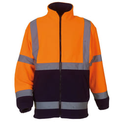 Yoko - Veste polaire haute visibilité - Homme (Lot de 2) (Orange/Bleu marine)