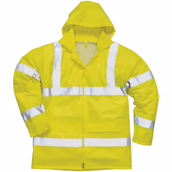 Portwest - Veste de pluie haute visibilité imperméable - Unisexe (Lot de 2) (Jaune)