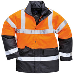 Portwest - Veste haute visibilité imperméable - Unisexe (Lot de 2) (Orange/Bleu marine)