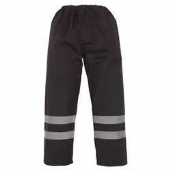 Yoko - Surpantalons de travail imperméable haute visibilité - Homme (Lot de 2) (Noir)