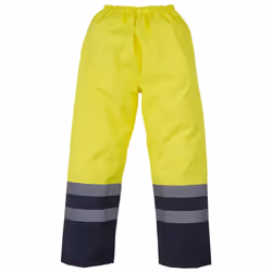Yoko - Surpantalon imperméable haute visibilité (Lot de 2) (Jaune/Bleu marine)