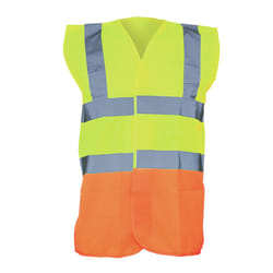 Yoko - Gilet de sécurité haute visibilité - Mixte (Lot de 2) (Jaune/Orange)