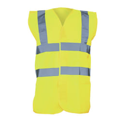 Yoko - Gilet de sécurité haute visibilité - Mixte (Lot de 2) (Jaune)