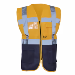 Yoko - Gilets de sécurité - Unisexe (Orange/ Bleu marine)