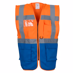 Yoko - Gilets de sécurité - Unisexe (Orange/ Bleu roi)