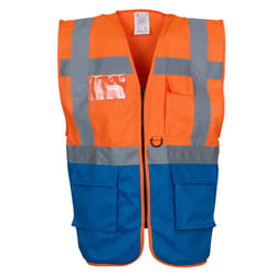 Yoko - Gilets de sécurité - Unisexe (Orange/ Bleu roi)
