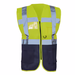Yoko - Gilets de sécurité - Unisexe (Jaune/ Bleu marine)