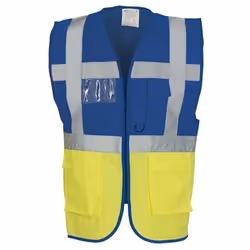 Yoko - Gilets de sécurité - Unisexe (Jaune/ Bleu roi)