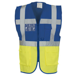 Yoko - Gilets de sécurité - Unisexe (Jaune/ Bleu roi)