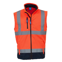 Yoko - Gilet haute visibilité - Homme (Lot de 2) (Orange Hte Vis/Bleu marine)