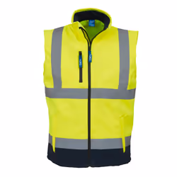 Yoko - Gilet haute visibilité - Homme (Lot de 2) (Jaune Hte Vis/Bleu marine)