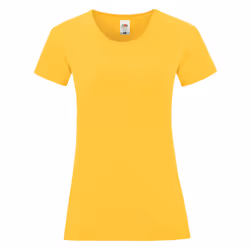 Fruit Of The Loom - T-shirt manches courtes ICONIC - Femme (Jaune)