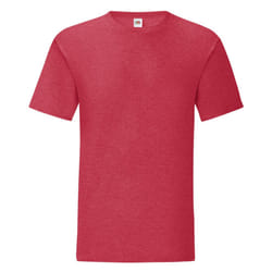 Fruit Of The Loom - T-shirt ICONIC - Hommes (Rouge chiné)