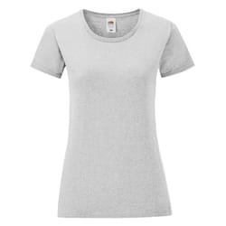 Fruit Of The Loom - T-shirt manches courtes ICONIC - Femme (Gris chiné)