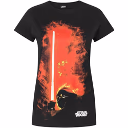 Star Wars - T-shirt sabre laser Dark Vador - Femme (Noir)