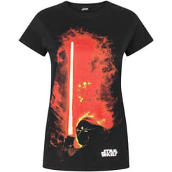 Star Wars - T-shirt sabre laser Dark Vador - Femme (Noir)