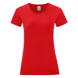 Fruit Of The Loom - T-shirt manches courtes ICONIC - Femme (Rouge)