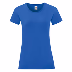 Fruit Of The Loom - T-shirt manches courtes ICONIC - Femme (Bleu roi)