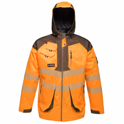 Regatta - Veste imperméable réfléchissante - Homme (Orange/gris)