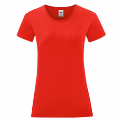Fruit Of The Loom - T-shirt manches courtes ICONIC - Femme (Rouge)