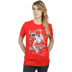 Marvel - T-shirt WEB CRAWLER - Femme (Rouge)