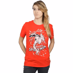 Marvel - T-shirt WEB CRAWLER - Femme (Rouge)