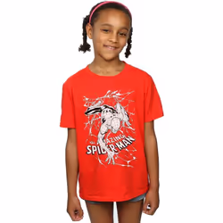 Marvel - T-shirt WEB CRAWLER - Fille (Rouge)