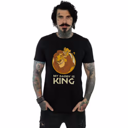 Disney - T-shirt THE LION KING MY DADDY IS KING - Homme (Noir)