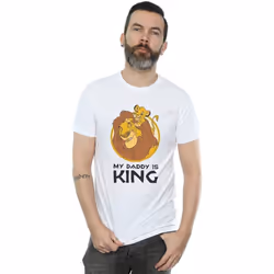 Disney - T-shirt THE LION KING MY DADDY IS KING - Homme (Blanc)