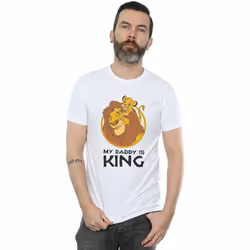 Disney - T-shirt THE LION KING MY DADDY IS KING - Homme (Blanc)