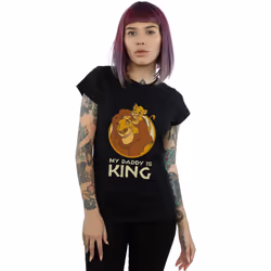 Disney - T-shirt THE LION KING MY DADDY IS KING - Femme (Noir)
