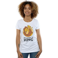 Disney - T-shirt THE LION KING MY DADDY IS KING - Femme (Blanc)