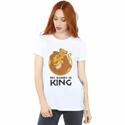 Disney - T-shirt THE LION KING MY DADDY IS KING - Femme (Blanc)