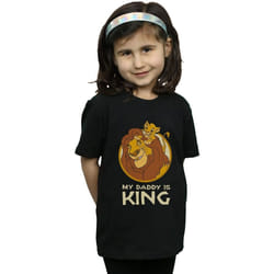 Disney - T-shirt THE LION KING MY DADDY IS KING - Fille (Noir)
