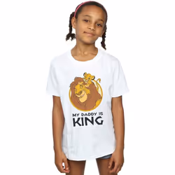 Disney - T-shirt THE LION KING MY DADDY IS KING - Fille (Blanc)