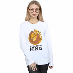 Disney - Sweat THE LION KING MY DADDY IS KING - Femme (Blanc)