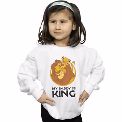 Disney - Sweat THE LION KING MY DADDY IS KING - Fille (Blanc)