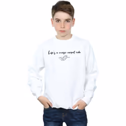 Disney - Sweat LIFE'S A MAGIC CARPET RIDE - Garçon (Blanc)