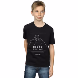 Marvel - T-shirt LONG LIVE THE KING - Garçon (Noir)