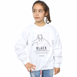 Marvel - Sweat LONG LIVE THE KING - Fille (Blanc)