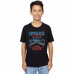 The Police - T-shirt NORTH AMERICAN TOUR V2 - Garçon (Noir)
