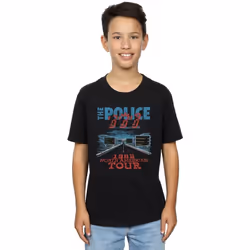 The Police - T-shirt NORTH AMERICAN TOUR V2 - Garçon (Noir)