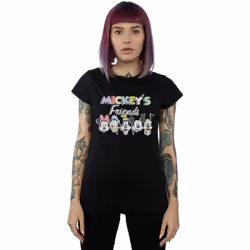 Disney - T-shirt FRIENDS FADED NOSTALGIA - Femme (Noir)